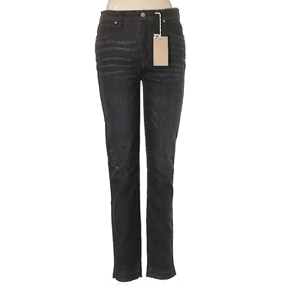 NWT Madewell Black High Rise Straight Leg Jeans 28